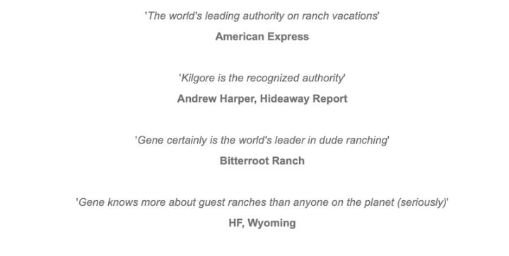 Ranch vacations testimonials